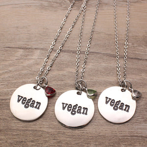 Crystal Stainless Steel Vegan Necklace Short Clavicle