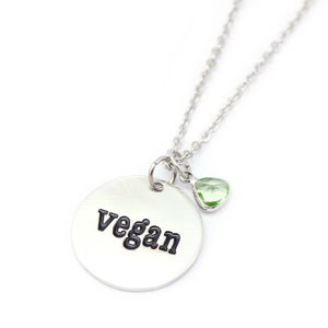 Crystal Stainless Steel Vegan Necklace Short Clavicle