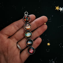 Load image into Gallery viewer, Nebula Rainbow Vertical Pendant Necklace
