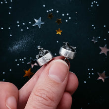 Load image into Gallery viewer, Small Round Raw Meteorite Dangle or Stud Earrings

