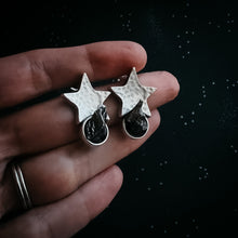 Load image into Gallery viewer, Star Shaped Meteorite Stud Earrings
