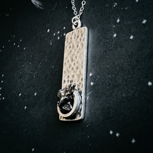 Load image into Gallery viewer, Rectangle Pendant with Raw Meteorite
