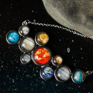 Solar System Statement Bib Necklace